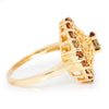 Once Upon A Diamond Ring Yellow Gold Oval Smoky Topaz Open Filigree Ring 14K Yellow Gold 1.40ctw