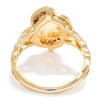 Once Upon A Diamond Ring Yellow Gold Vintage Australian Opal Ring with Diamonds 14K Gold 1.15ctw