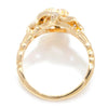 Once Upon A Diamond Ring Yellow Gold Vintage Australian Opal Ring with Diamonds 14K Gold 1.15ctw