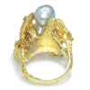 Once Upon A Diamond Ring Yellow Gold Vintage Baroque Pearl & Diamond Twig Ring 18K Yellow Gold