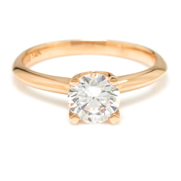 Noam Carver Solitaire Engagement Ring Semi-Mount Rose Gold - Image 3