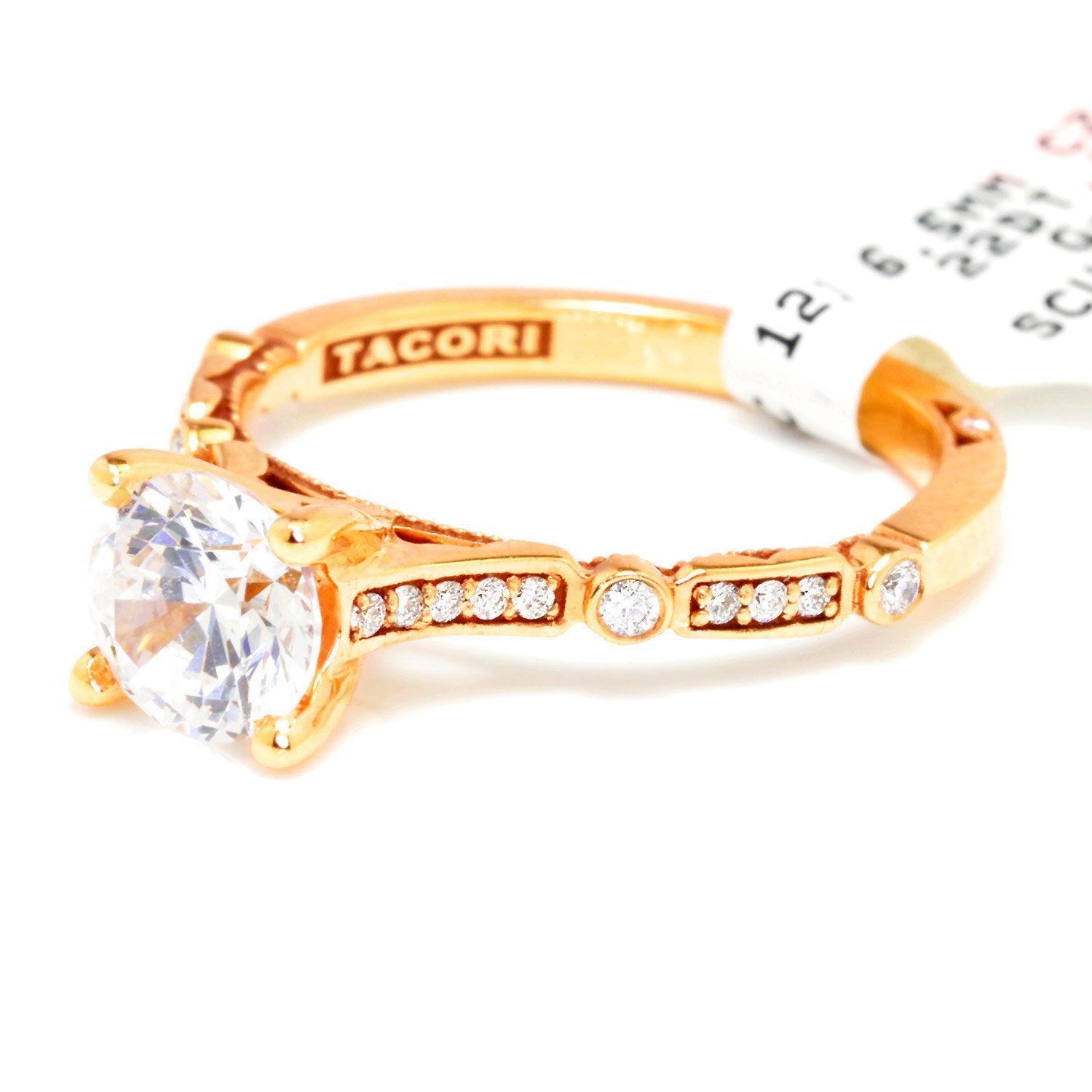 Tacori Sculpted Crescent Round Engagement Ring Semi-Mount 18K