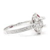Once Upon A Diamond Semi Mount Ruby Semi Mount Engagement Ring with Diamonds 18K Fits 3/4ct