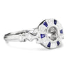 Once Upon A Diamond Semi Mount Sapphire Semi Mount Engagement Ring Setting with Diamonds
