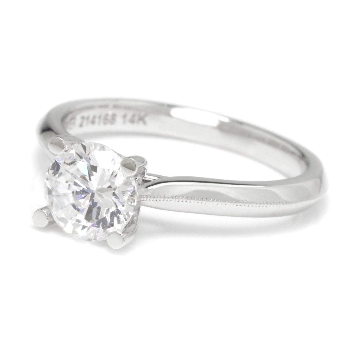 Noam Carver Solitaire Engagement Ring Semi-Mount White Gold
