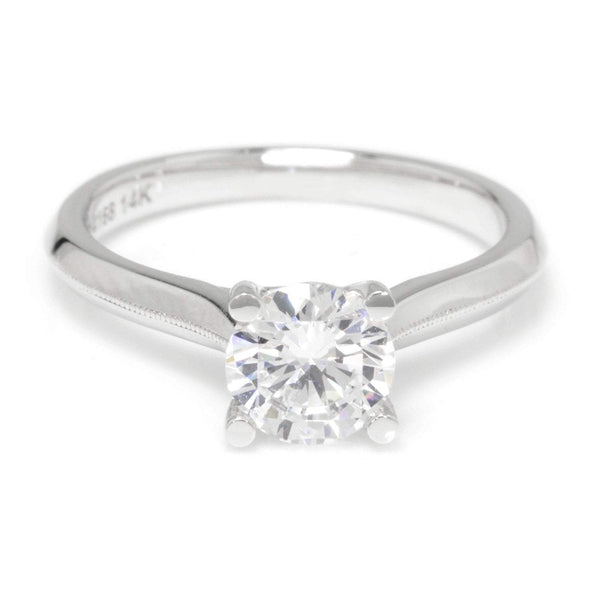 Noam Carver Solitaire Engagement Ring Semi-Mount White Gold - Image 3