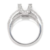 Round Diamond Engagement Ring Semi-Mount 18K White Gold