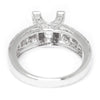 Round Diamond Engagement Ring Semi-Mount 18K White Gold