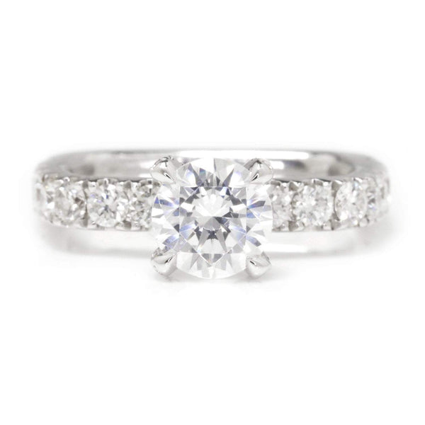 Supreme Carré Round Diamond Engagement Ring Semi-Mount 18K - Image 3