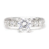 Supreme Carré Round Diamond Engagement Ring Semi-Mount 18K