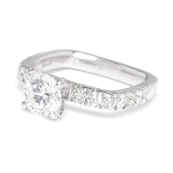 Supreme Carré Round Diamond Engagement Ring Semi-Mount 18K - Image 2