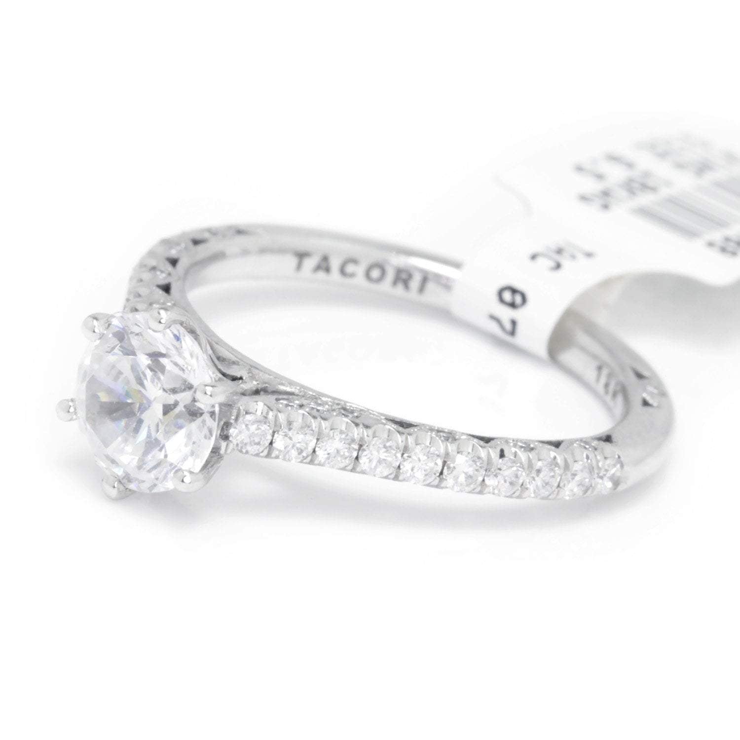 Tacori Petite Crescent Round Engagement Ring Semi-Mount 18K