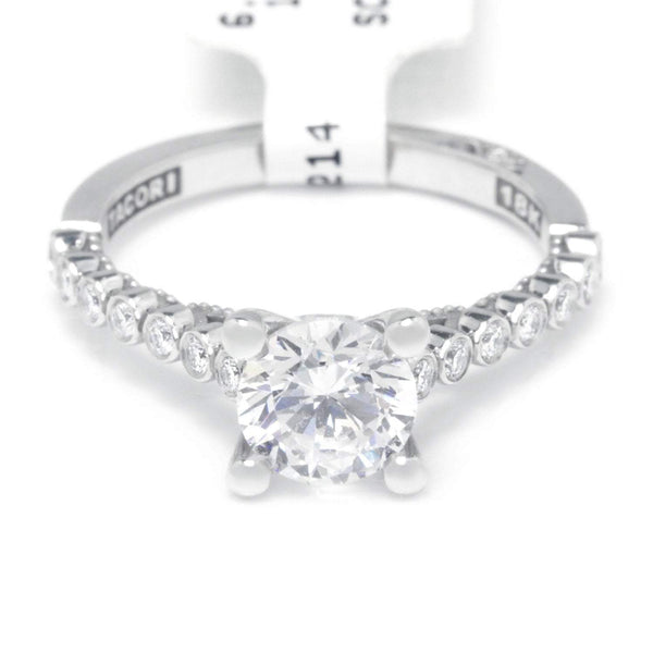Tacori Sculpted Crescent Round Engagement Ring Semi-Mount 18K - Image 3