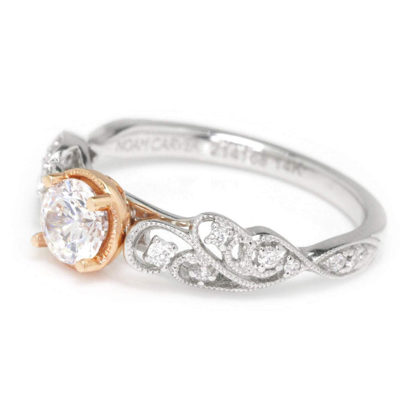 Noam Carver Engagement Ring Semi-Mount White/Rose Gold - Image 2