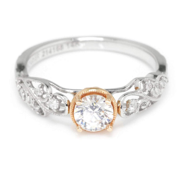 Noam Carver Engagement Ring Semi-Mount White/Rose Gold - Image 3