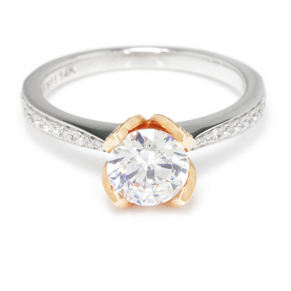 Noam Carver Engagement Ring Semi-Mount White/Rose Gold - Image 3