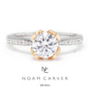 Noam Carver Engagement Ring Semi-Mount White/Rose Gold