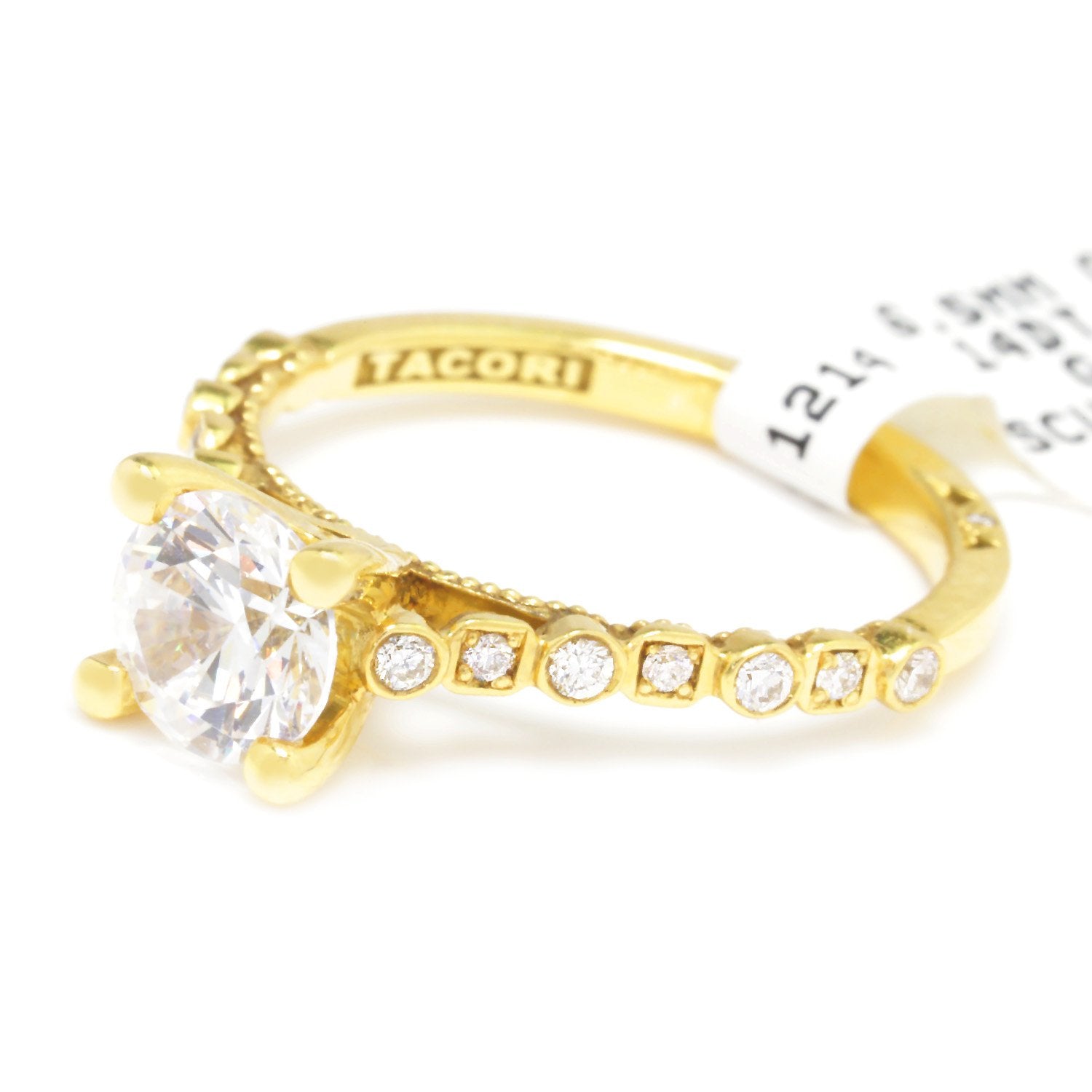 Tacori Sculpted Crescent Round Engagement Ring Semi-Mount 18K