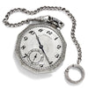 Once Upon A Diamond Watch Hamilton 14K Gold Filled Open Face Pocketwatch with Sterling Chain