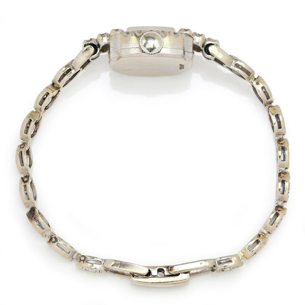 Vintage Andre Cheval Ladies Diamond Wristwatch Quartz 14K - Image 3